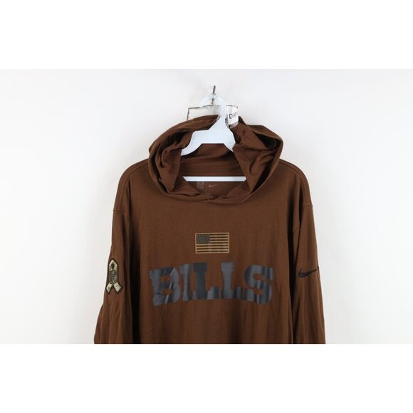 Nike On Field Mens Large Salute To Service Military Buffalo Bills Hoodie T-Shirt - Picture 2 of 15